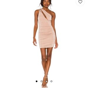 Darlene one shoulder dress in nude